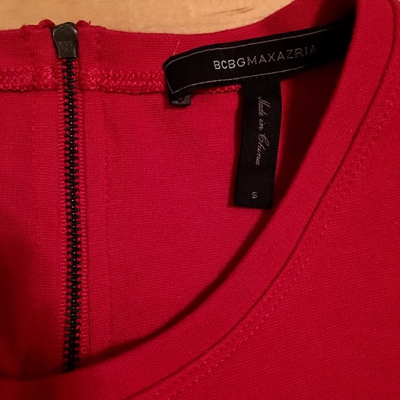 BCBG Red Peplum cotton shirt - Picture 5 of 7